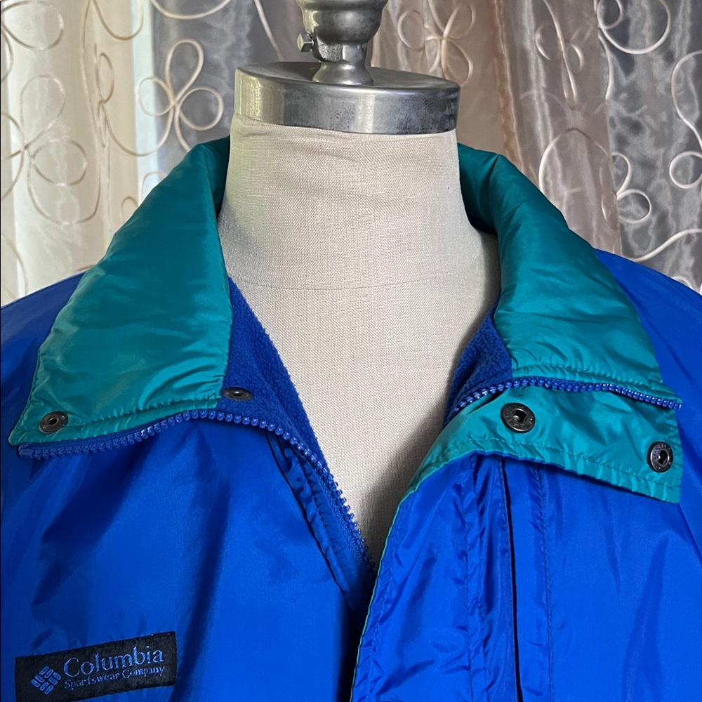 Columbia Men's Blue and Teal Windbreaker size XL - Picture 4 of 11